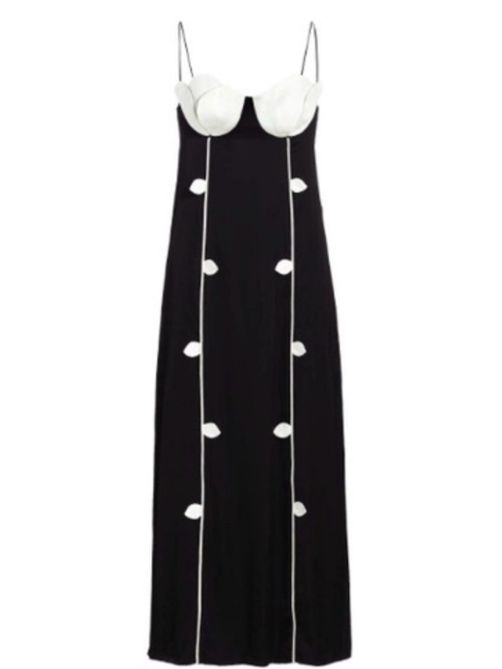 FARM Rio Black and White Silky Dress